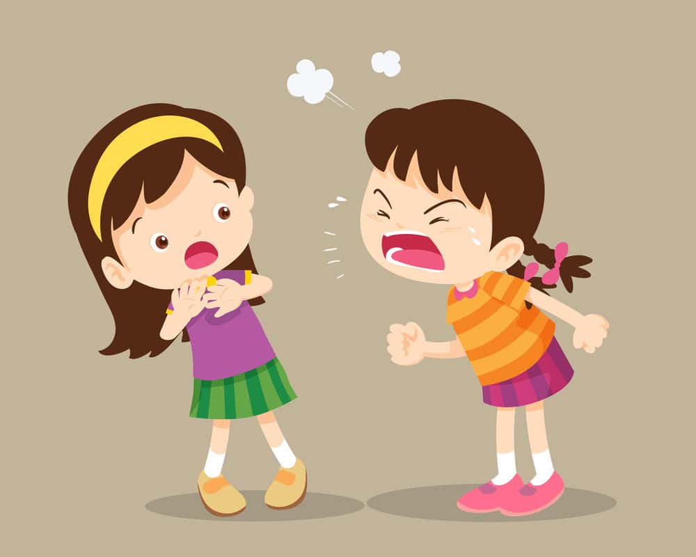 Boos kind dat grof taalgebruik gebruikt