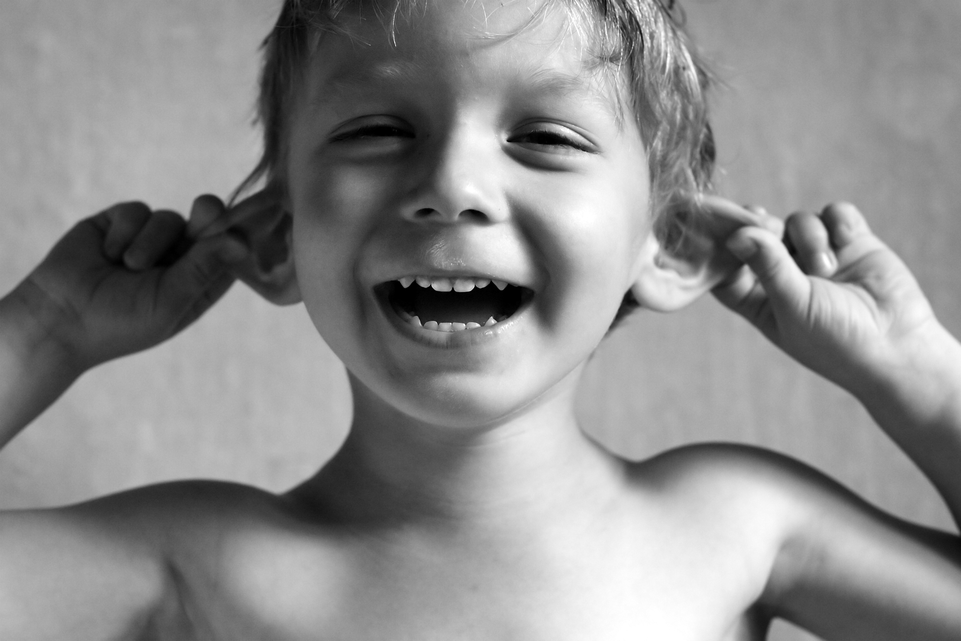 Boy Pulls Himself Over The Ears