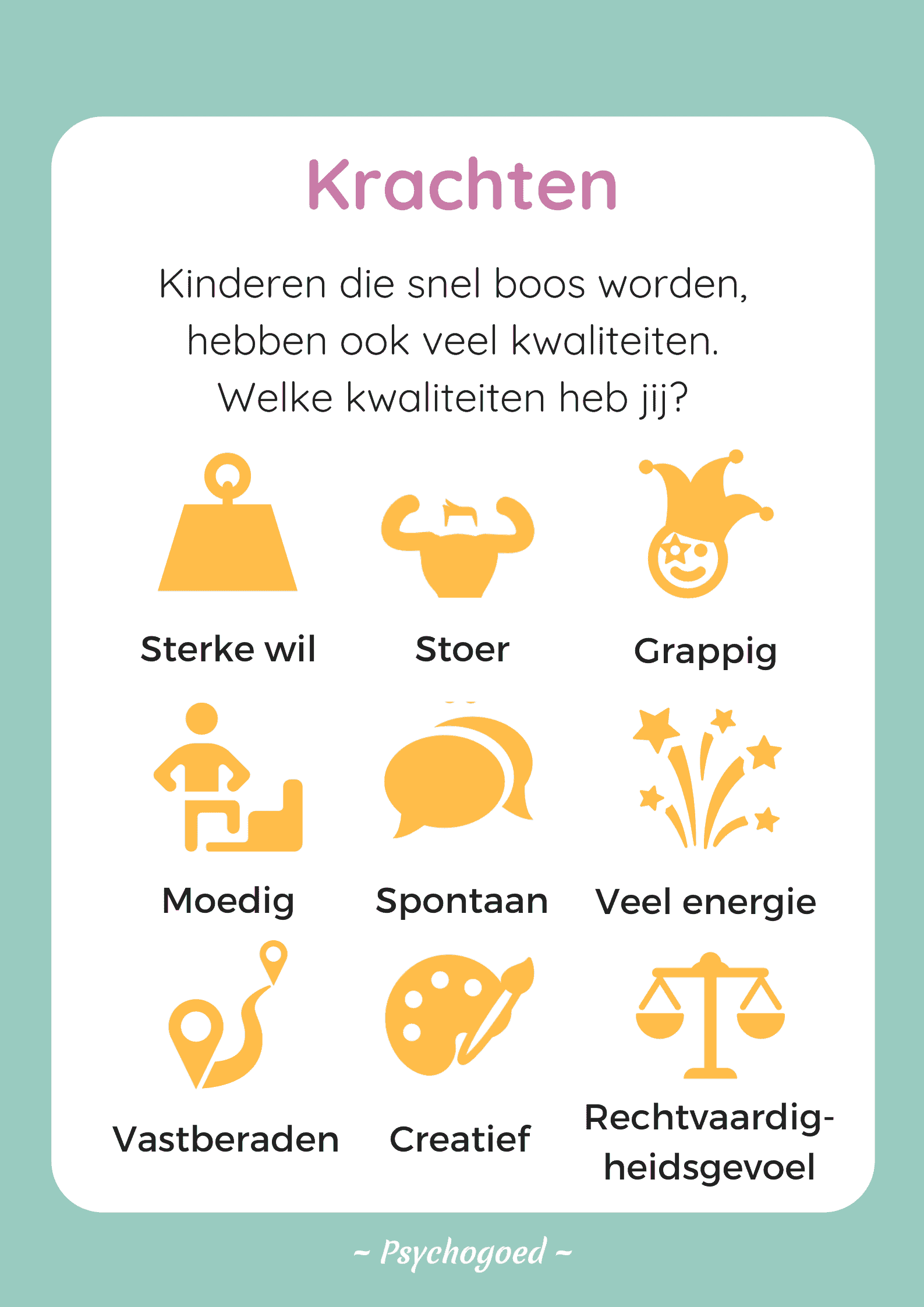 krachten van boze temperamentvolle kinderen