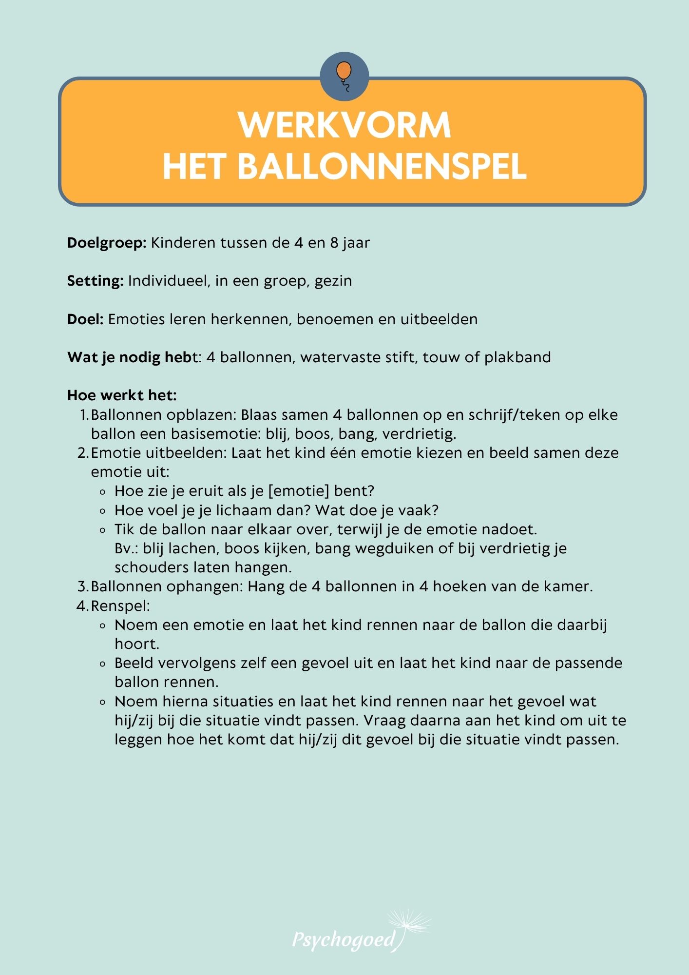Het ballonnenspel