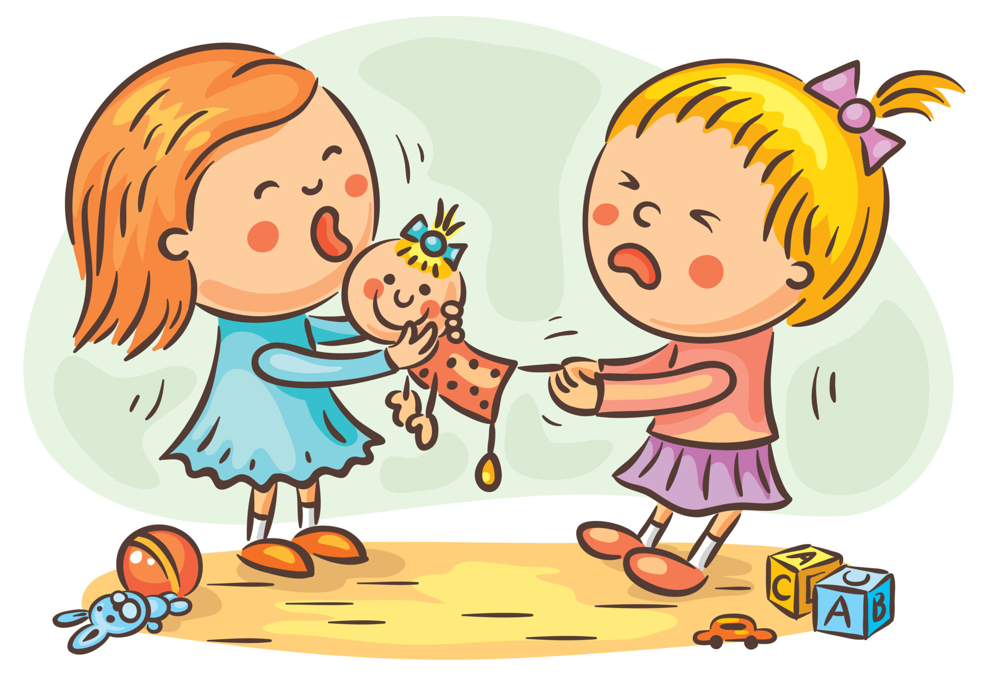 Two girls fighting kind bazig kinderen ruzieen